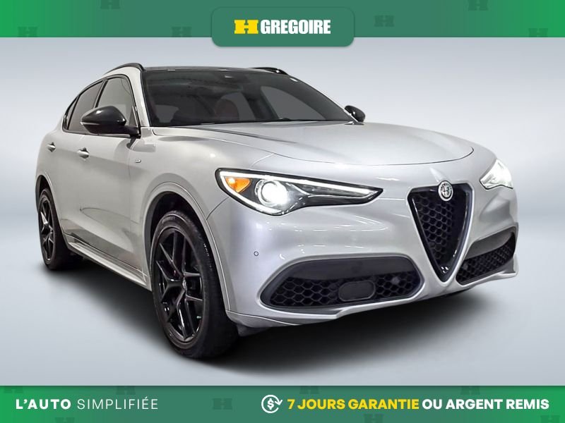 Alfa Romeo Stelvio 823103 | Ti Sport AWD AUTO A/C MAGS CUIR TOIT NAV CAM RECUL 2021 Argent Laval - photo #0