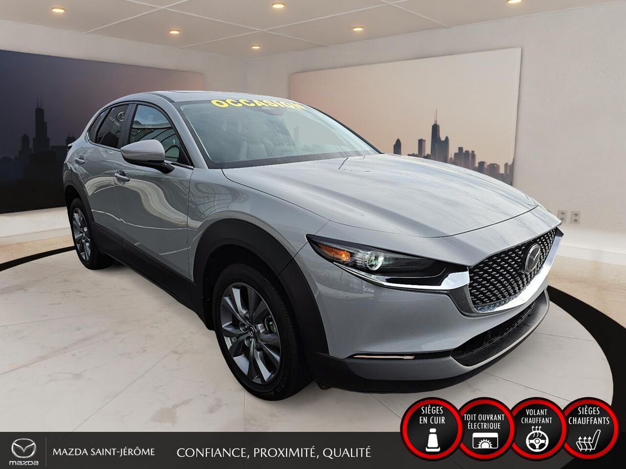 Mazda CX-30 GS LUXURY | 1 PROPRIÉTAIRE | JAMAIS ACCIDENTÉ | CUIR | TOIT OUVRANT | AWD 2025 Blanc Saint-Jérôme - photo #3