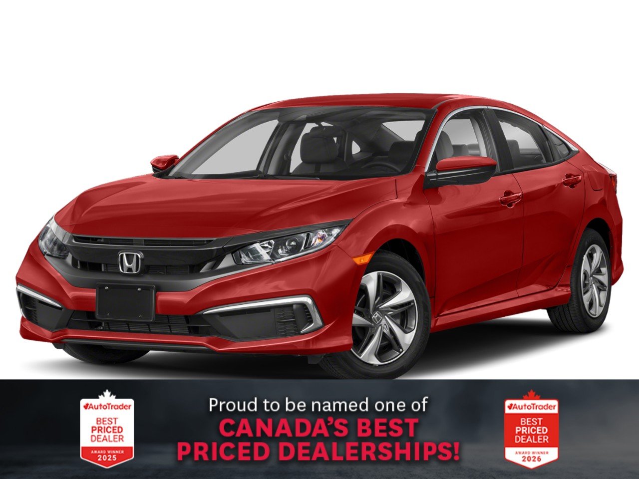 Honda Civic Berline LX CVT Sedan 2020 Red Ottawa & Gatineau - photo #0