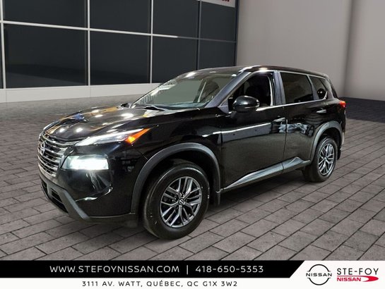 2024 Nissan ROGUE S TRACTION INTEGRALE CAMERA DE RECUL , SIEGES CHAUFFANTS , CARPLAY, PRISE USB, SURVEILLANCE D’ANGLES MORTS. Black
