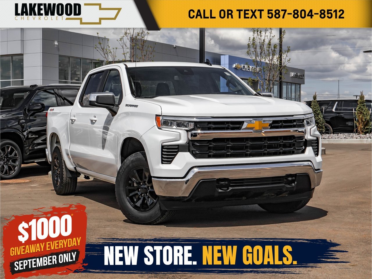 2025 Chevrolet Silverado 1500 4WD Crew Cab 147 LT White Sherwood Park - photo #0
