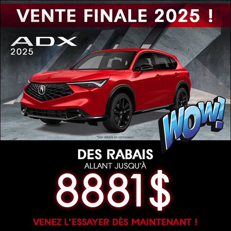 Gatineau acura promo juillet ADX 2025 FR 1