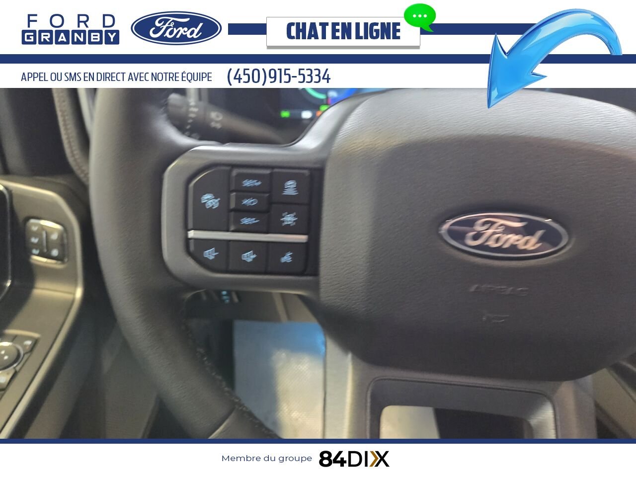 2025 Ford F-150 LIGHTNING LARIAT, CUIR, TOIT White Granby - photo #10