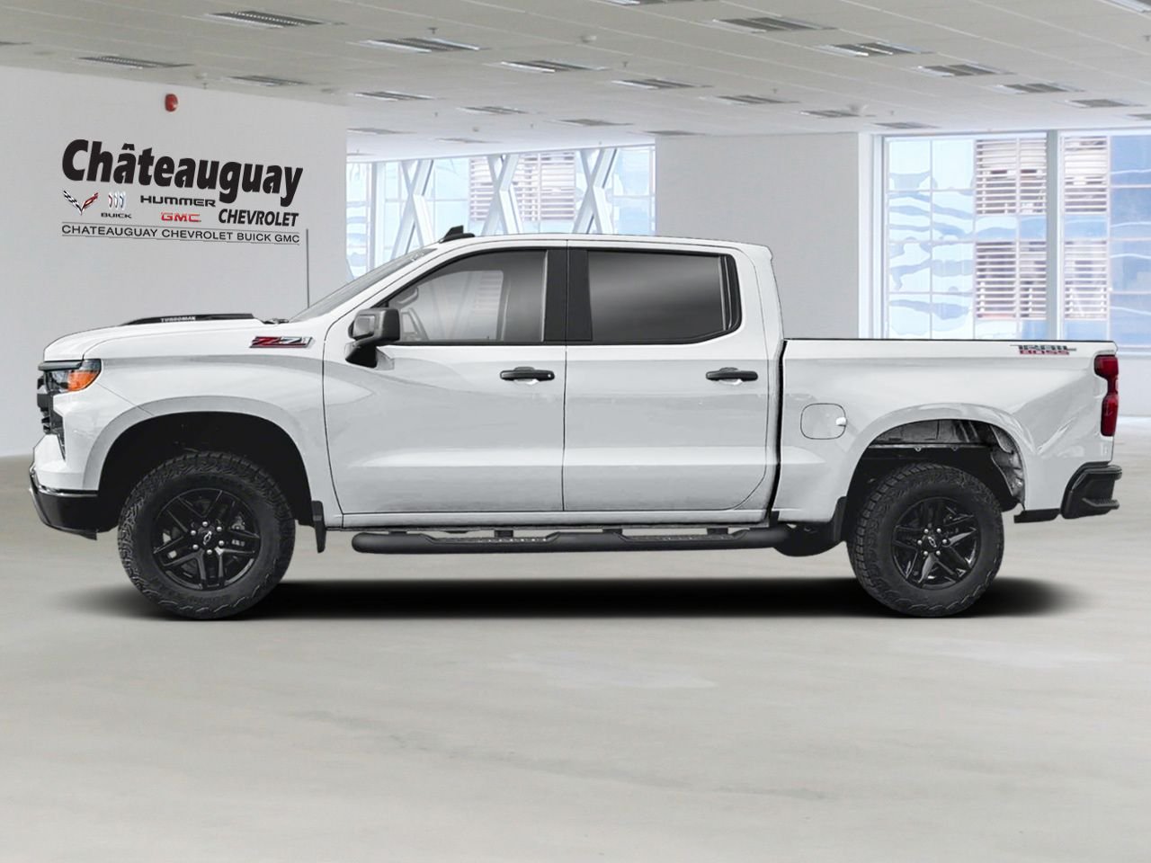 CHEVROLET Silverado 1500 K1500 SILVERADO CREW CAB CUSTOM TRAIL BOSS STD/BOX (2CX) TK 2026 Blanc sommet Châteauguay - photo #1
