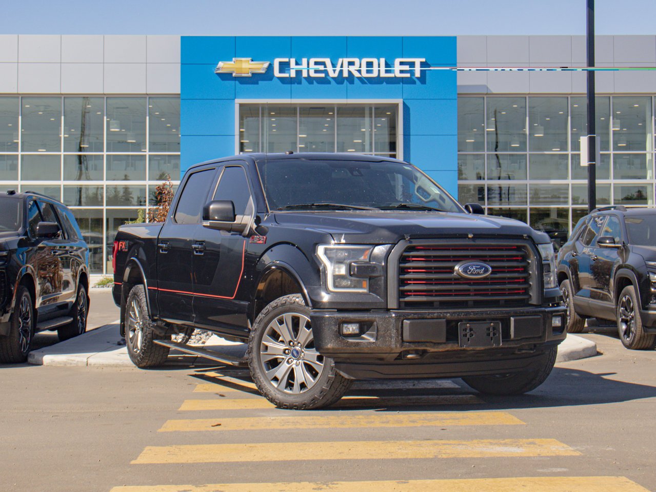 2016 Ford F-150 4WD SuperCrew 145 Lariat Black Sherwood Park - photo #1