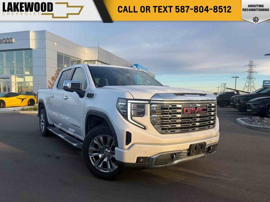 2023 GMC Sierra 1500 Denali 5.3L | Heated & Ventilated Leather Bucket Seats White