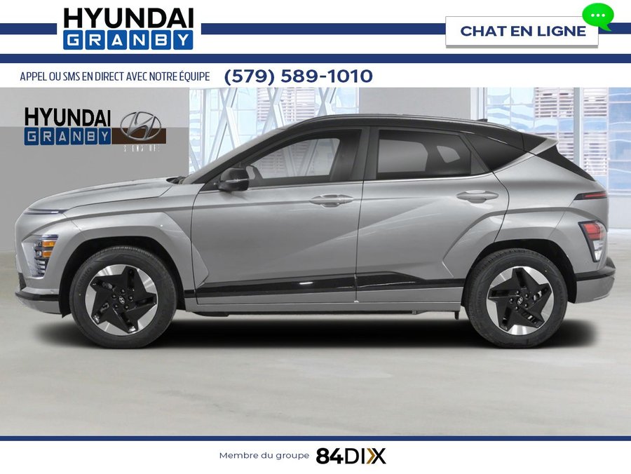 2026 HYUNDAI Kona Electric Preferred TA avec ensemble Ultimate deux tons Cyber Grey w/Abyss Black Roof