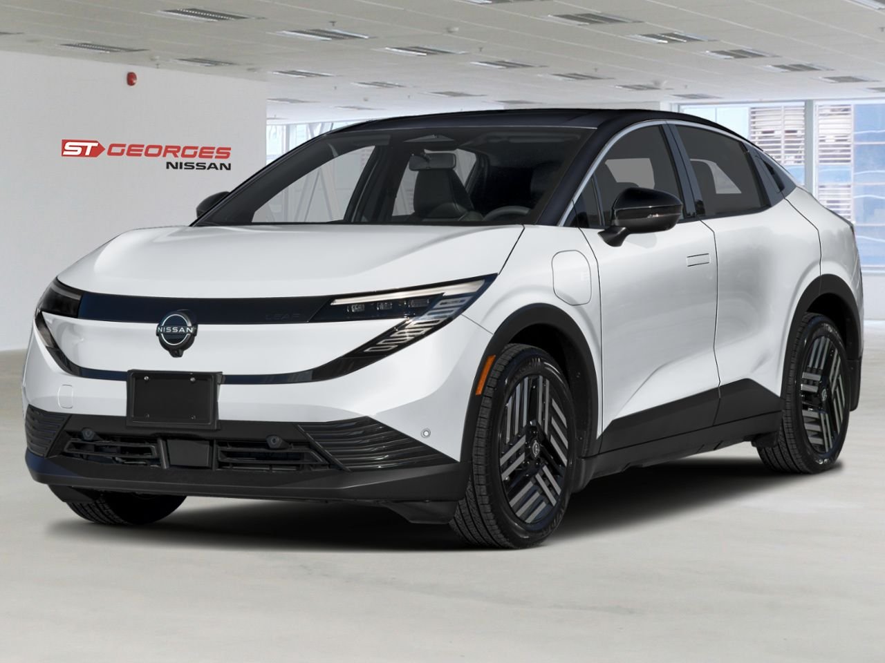 NISSAN LEAF 2026 Blanc Everest nacré triple couche/Noir Saint-Georges - photo #0