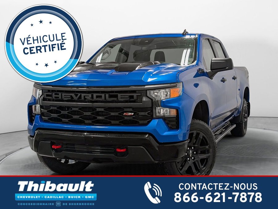 CHEVROLET Silverado 1500 4WD Crew Cab Custom Trail Boss V8 5.3L 6 Places 2023 Noir