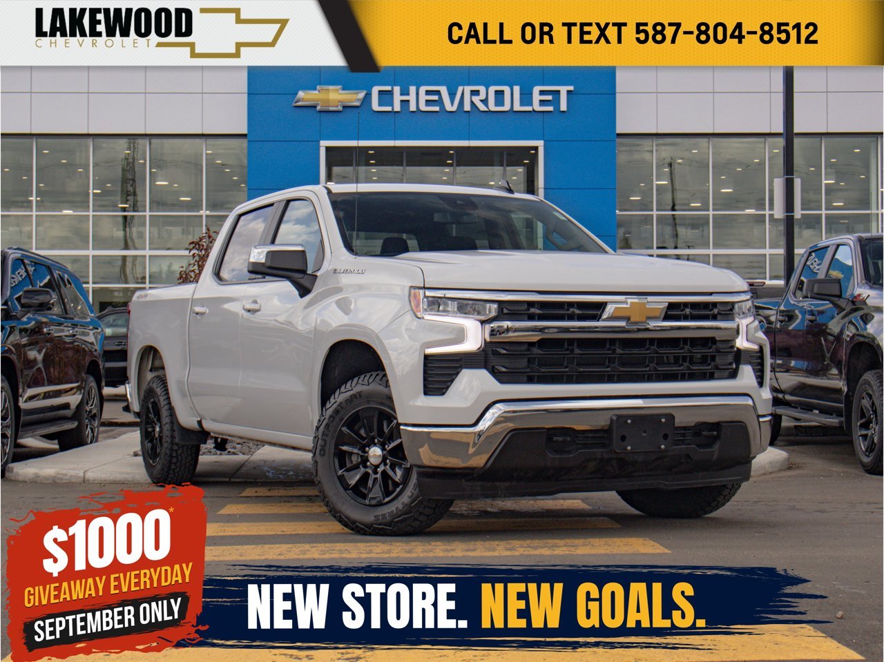 2025 Chevrolet Silverado 1500 4WD Crew Cab 147 LT White Sherwood Park - photo #0