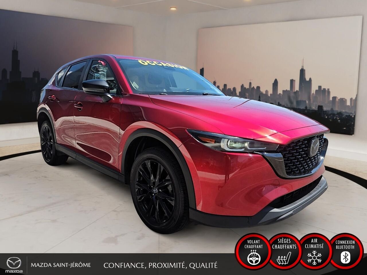 Mazda CX-5 Édition Kuro | TOIT OUVRANT | AWD | CUIR | 2023 Rouge Saint-Jérôme - photo #3