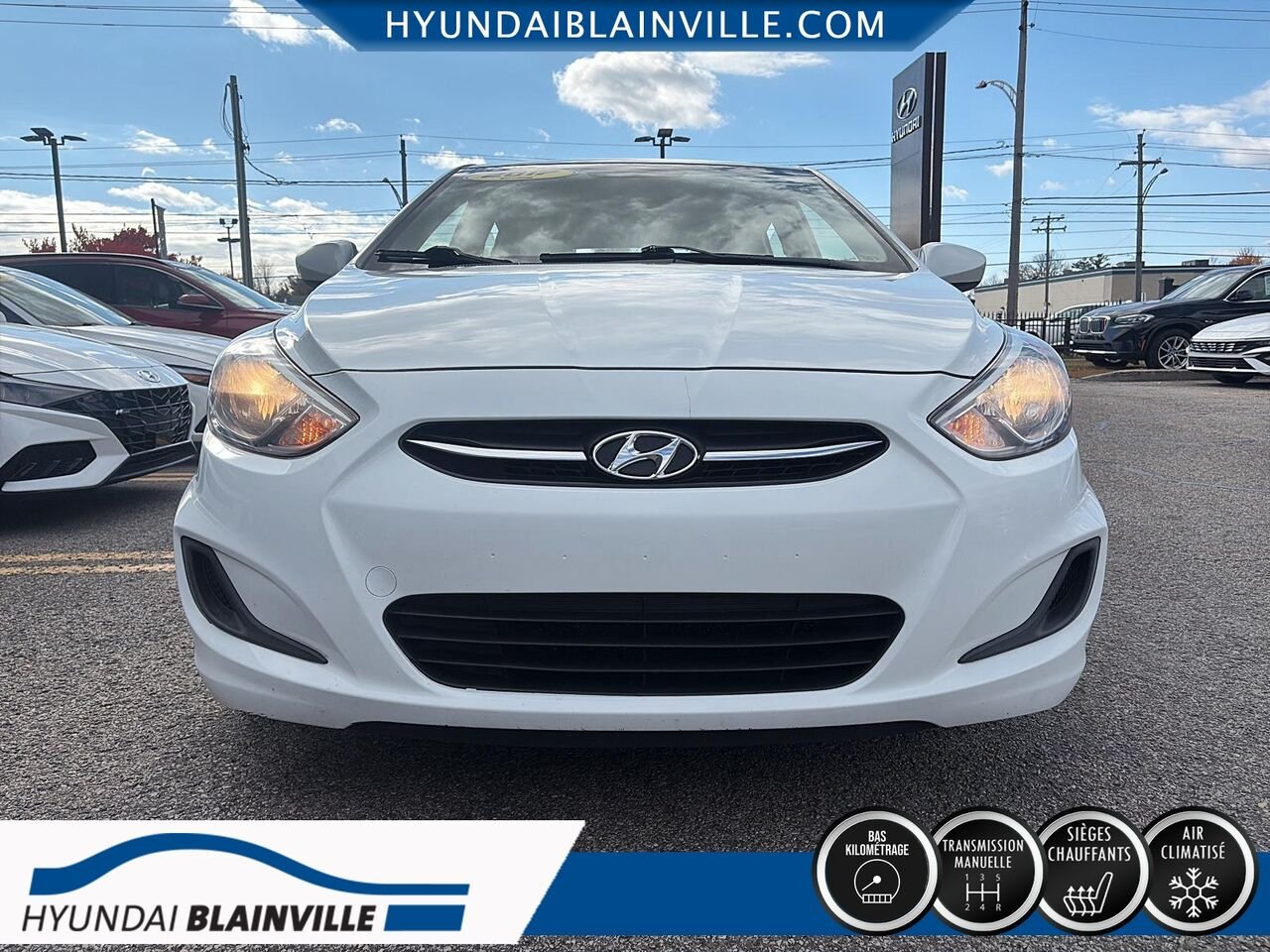 2017 Hyundai Accent White Blainville - photo #1