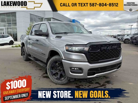 2025 Ram 1500 Big Horn Level 2 Night Edition 3.0L Twin Turbo | Panoramic Sunroof Grey