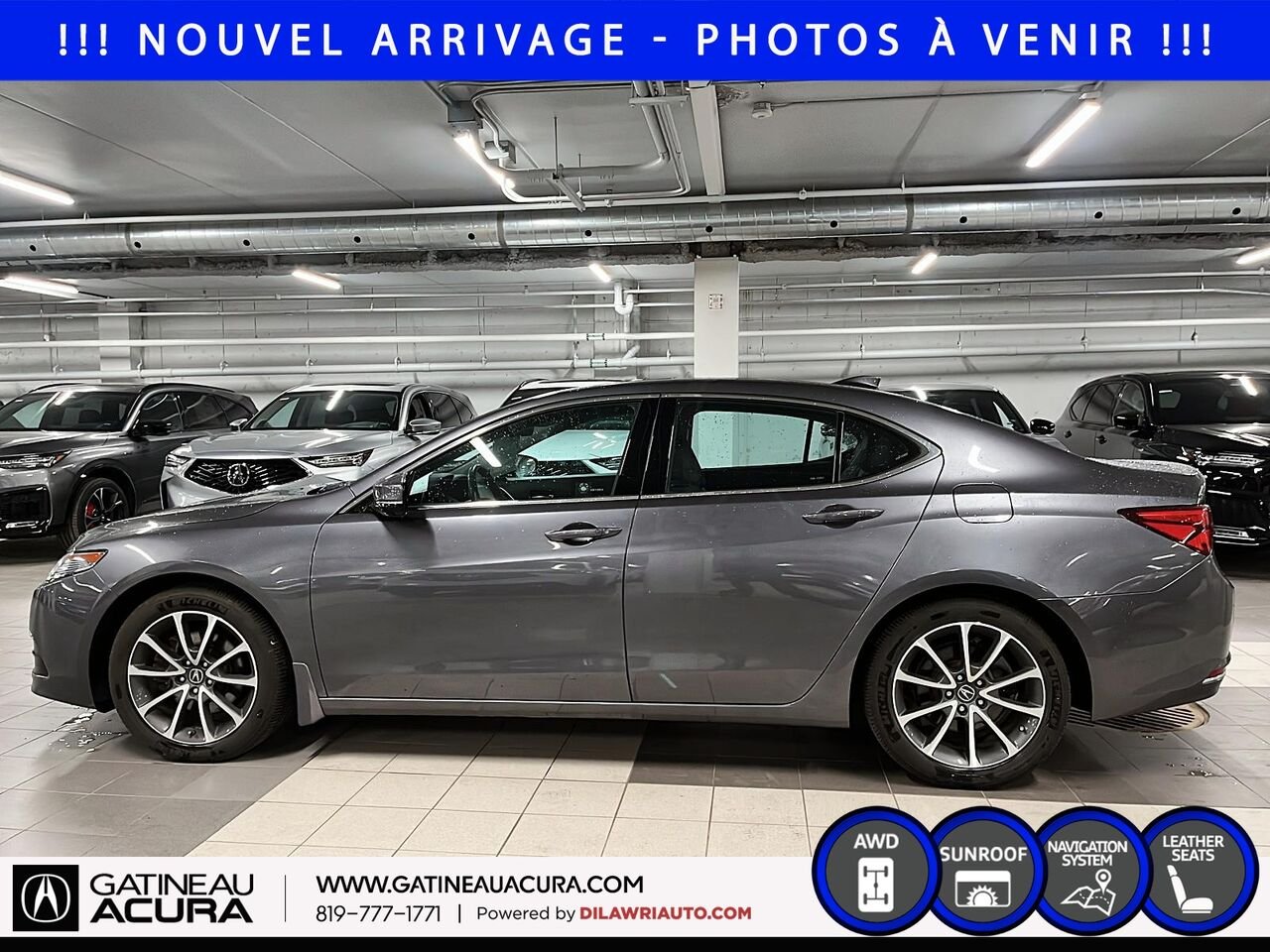 Acura TLX V6 Tech berline 4 portes SH-AWD 2017 Gris Ottawa & Gatineau - photo #7