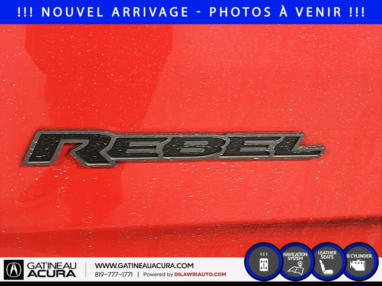 2022 Ram 1500 Rebel Crewcab 4x4 Red Gatineau - photo #6