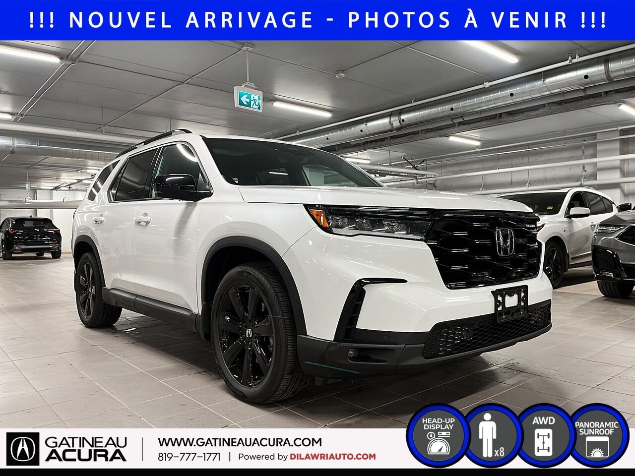 2024 Honda Pilot Black Edition AWD White Ottawa & Gatineau - photo #2