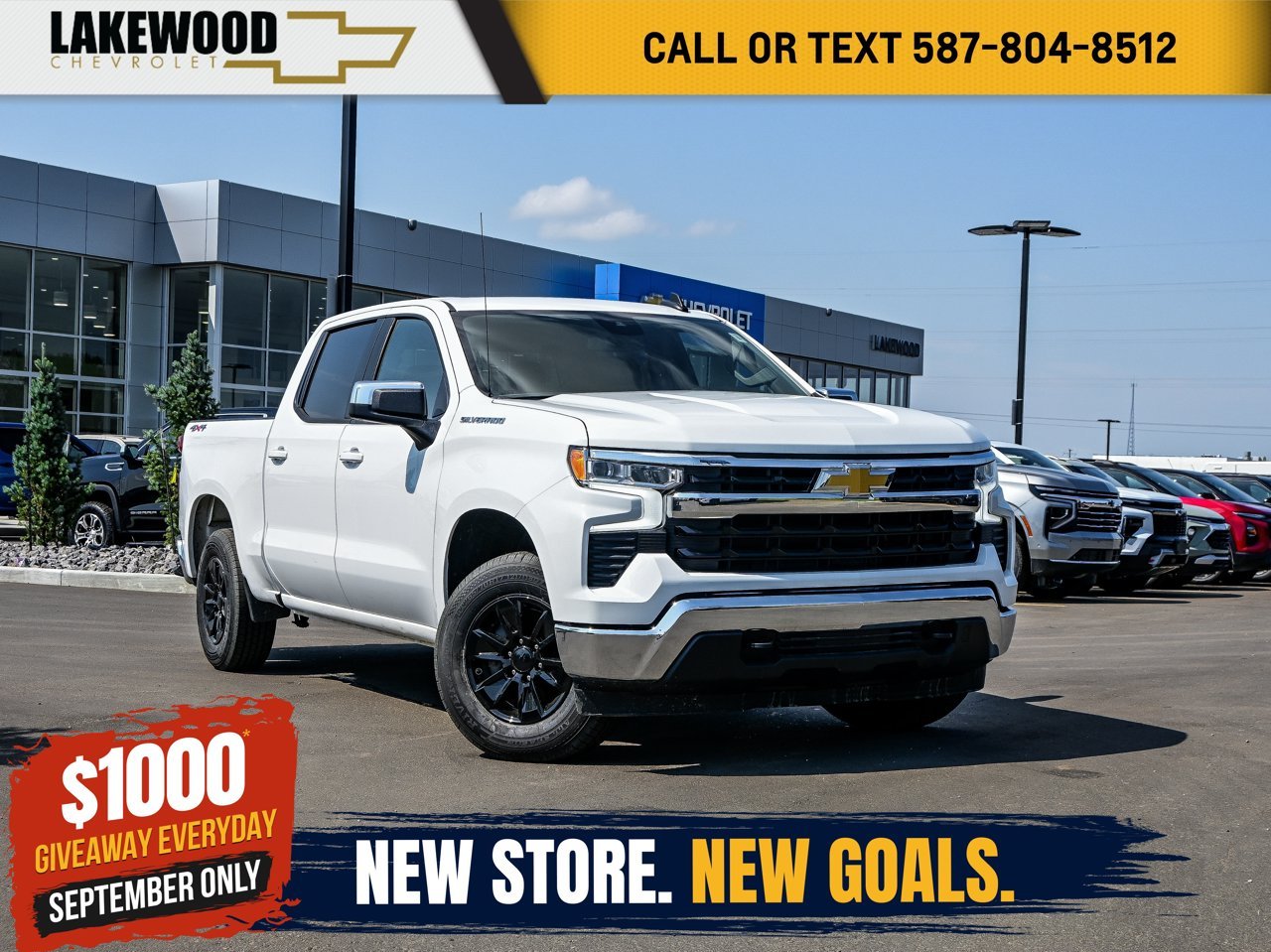 2025 Chevrolet Silverado 1500 4WD Crew Cab 147 LT White Sherwood Park - photo #0