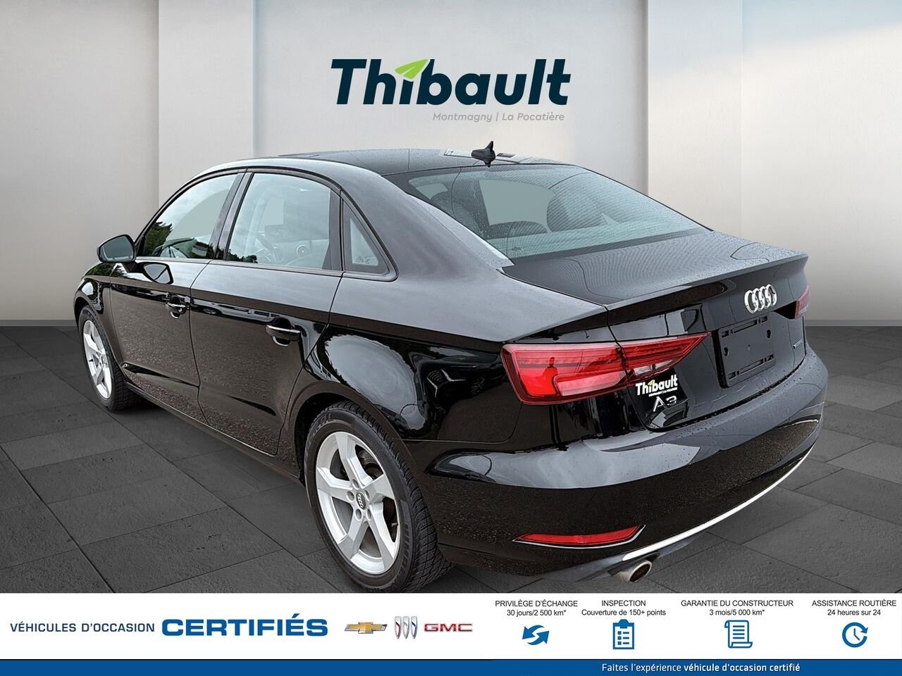 AUDI A3 Komfort 45 TFSI quattro 2019 Noir Montmagny - photo #3