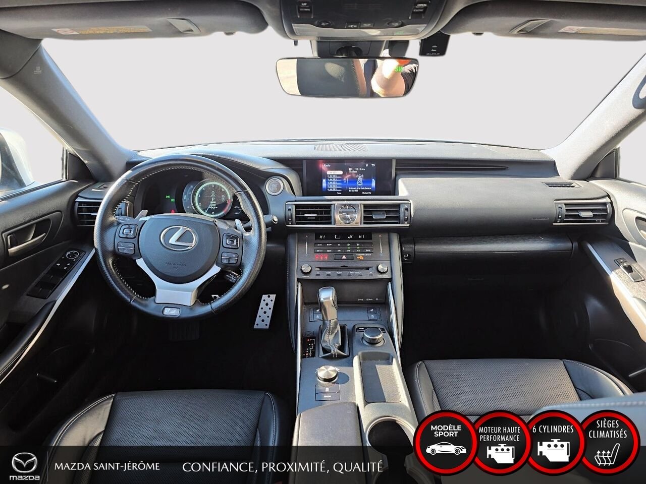 Lexus IS 300 F SPORT | 1 PROPRIÉTAIRE | AWD | V6 | TOIT OUVRANT | CUIR 2019 Gris Saint-Jérôme - photo #21