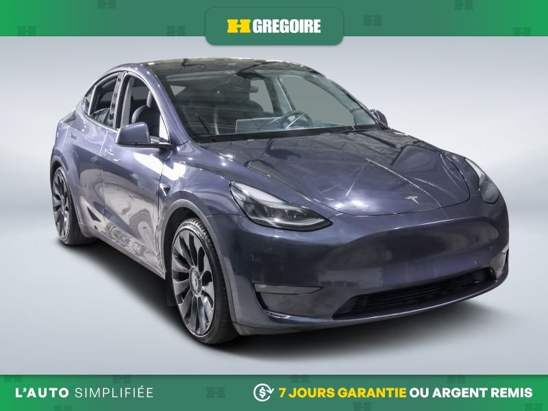Tesla Model Y 823129 | Performance AWD AUTO A/C MAGS CUIR TOIT NAV CAM RE 2023 Gris Laval - photo #0