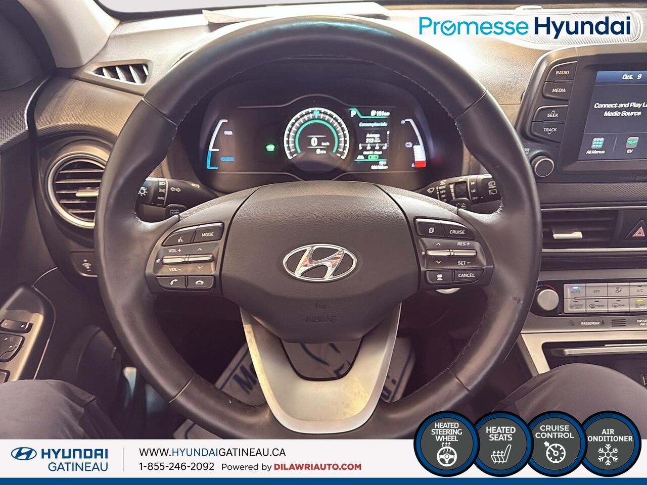 Hyundai Kona électrique Preferred TA *** Electrique , sieges chauffant , volants chauffants*** 2021 Blanc Ottawa & Gatineau - photo #10