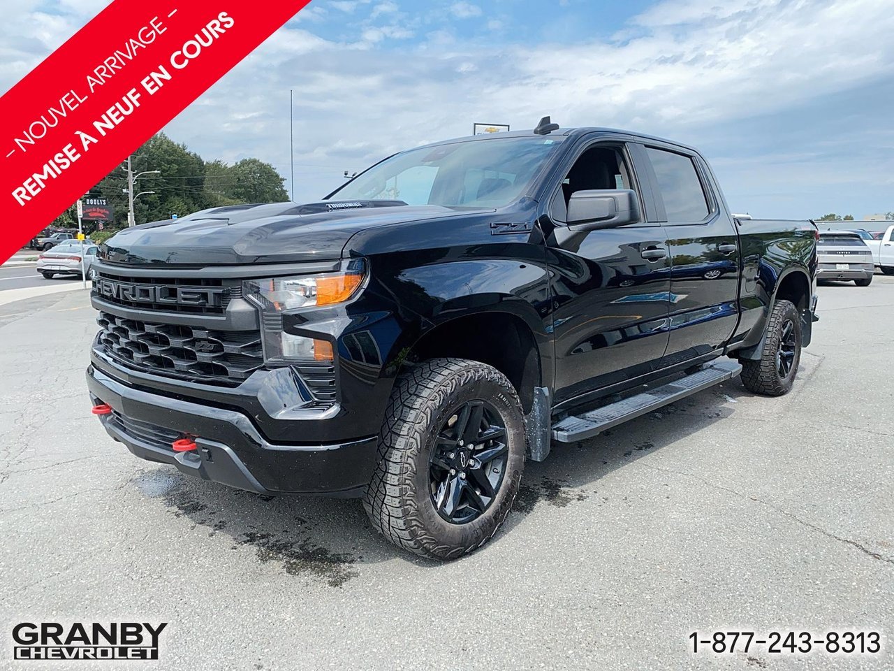 Chevrolet Silverado 1500 Custom Trail Boss crewcab boite 6.6 | 26-0908A 2024 Noir Granby - photo #0