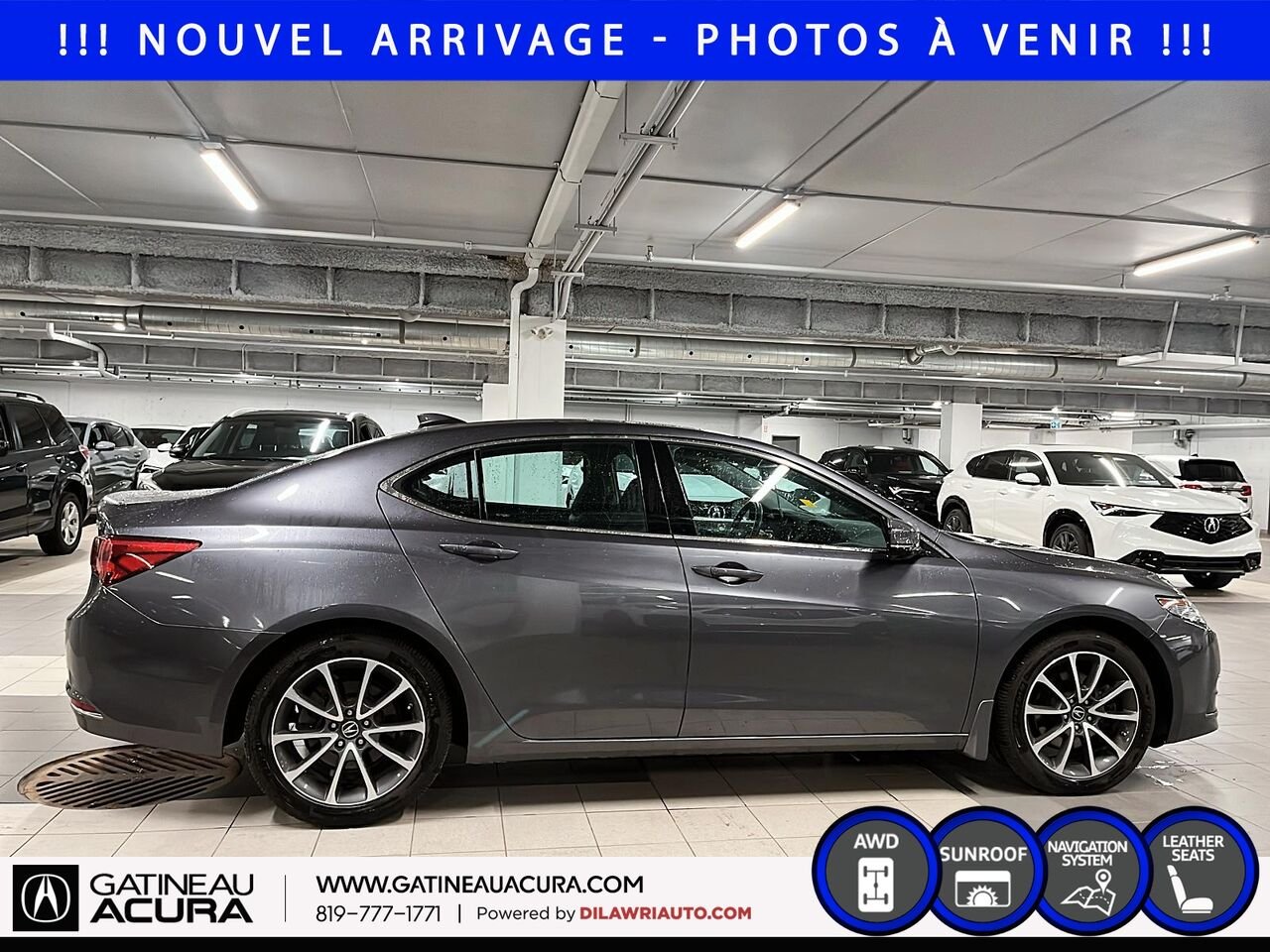 Acura TLX V6 Tech berline 4 portes SH-AWD 2017 Gris Ottawa & Gatineau - photo #3