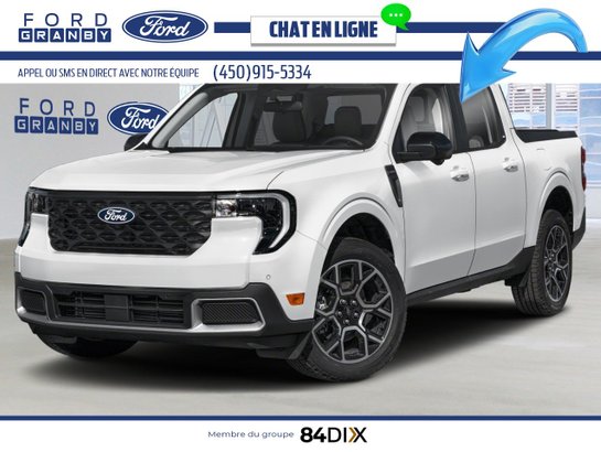 Ford Maverick LARIAT cabine SuperCrew TI 2025 Blanc sidéral métallisé