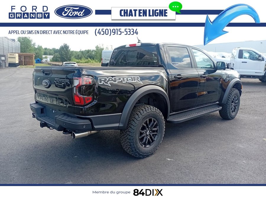 Ford RANGER Raptor cabine SuperCrew 4RM caisse de 5 pi 2024 Noir