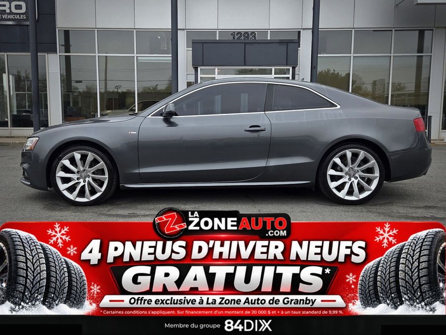Audi A5 Coupé 220 HP + AWD 2014 Gris