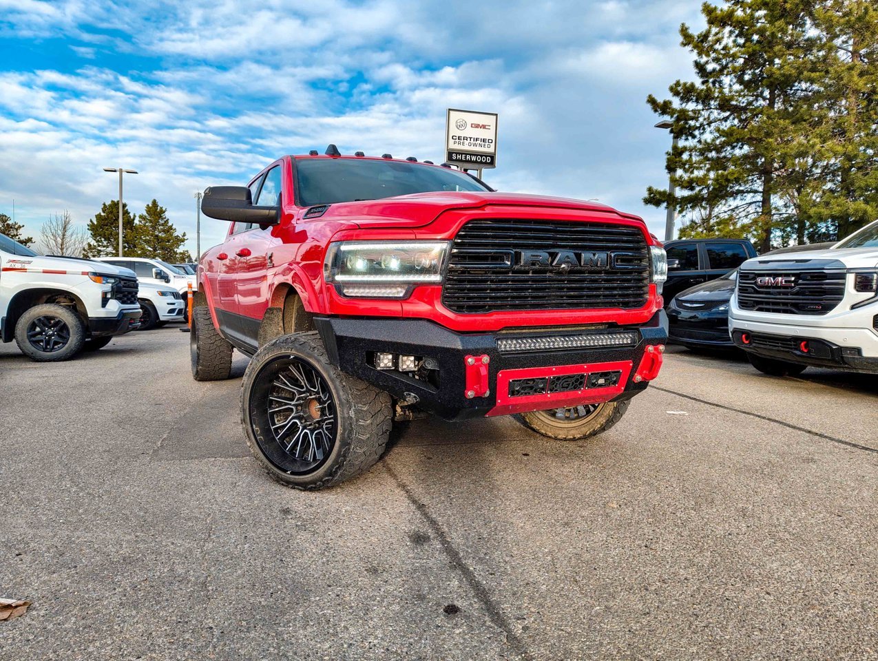 2019 Ram 3500 Laramie 4x4 Crew Cab 6'4 Box Red Sherwood Park - photo #1