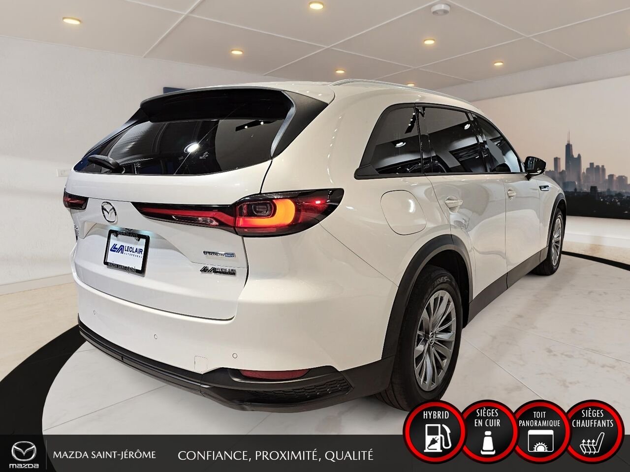 2024 Mazda CX-90 hybride rechargeable GS-L | 1 PROPRIÉTAIRE | HYBRIDE RECHARGEABLE | CUIR | TOIT OUVRANT | AWD White Saint-Jérôme - photo #5