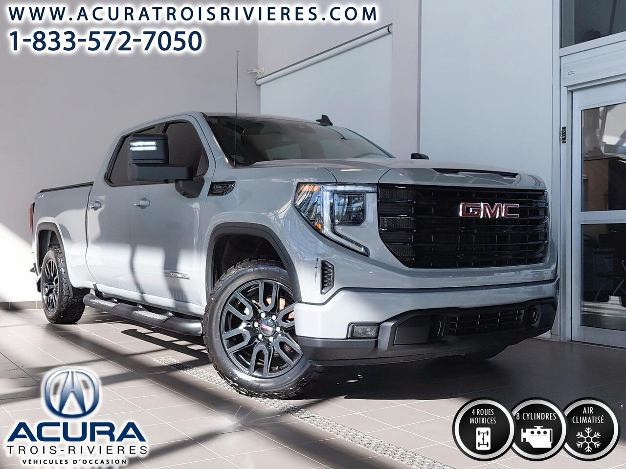 Gray 2024 GMC Sierra 1500 Pickup Truck Four-Wheel Drive Automatic