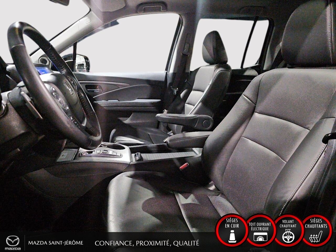 2022 Honda Ridgeline EX-L | 4X4 | TOIT OUVRANT | CUIR | VOLANT CHAUFFANT | DÉMARREUR À DISTANCE Black Saint-Jérôme - photo #17