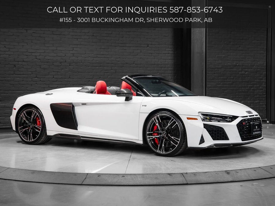 2021 Audi R8 Spyder V10 performance | Carbon Exterior Trim Details | Bang & Olufsen Audio System White