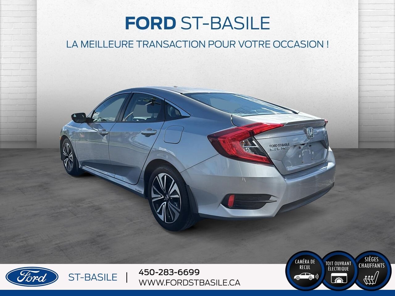 HONDA CIVIC 2018 Argent Saint-Basile-le-Grand - photo #4