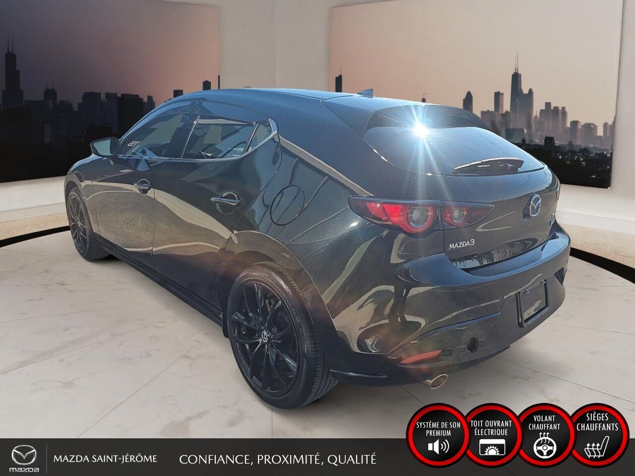 Mazda Mazda3 Sport GT | 30 000 KM | CUIR | TOIT OUVRANT | NAVIGATION 2022 Noir Saint-Jérôme - photo #9