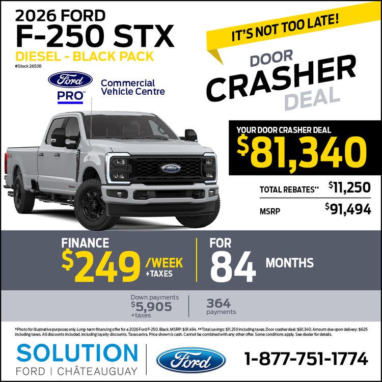 Solution ford promo octobre F 250 2026 EN