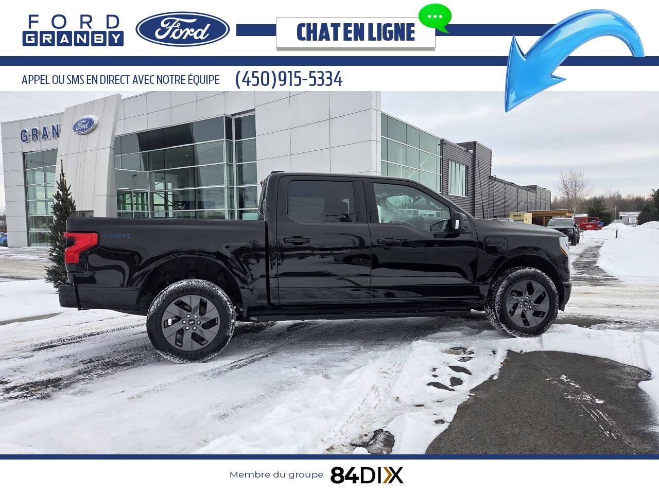 2023 Ford F-150 Lightning Black Granby - photo #7