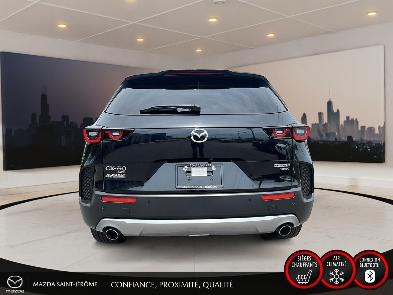 Mazda CX-50 GT avec moteur turbo | TOIT PANORAMIQUE | CUIR | AWD | 2024 Noir Saint-Jérôme - photo #6