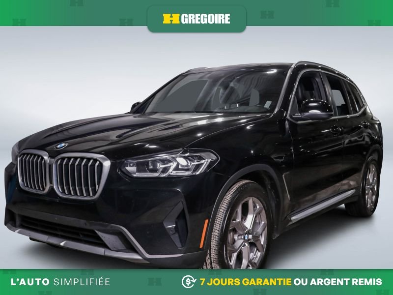 BMW X3 725546 | AWD AUTO A/C CUIR NAV MAGS CAM RECULE 2022 Noir Laval - photo #2
