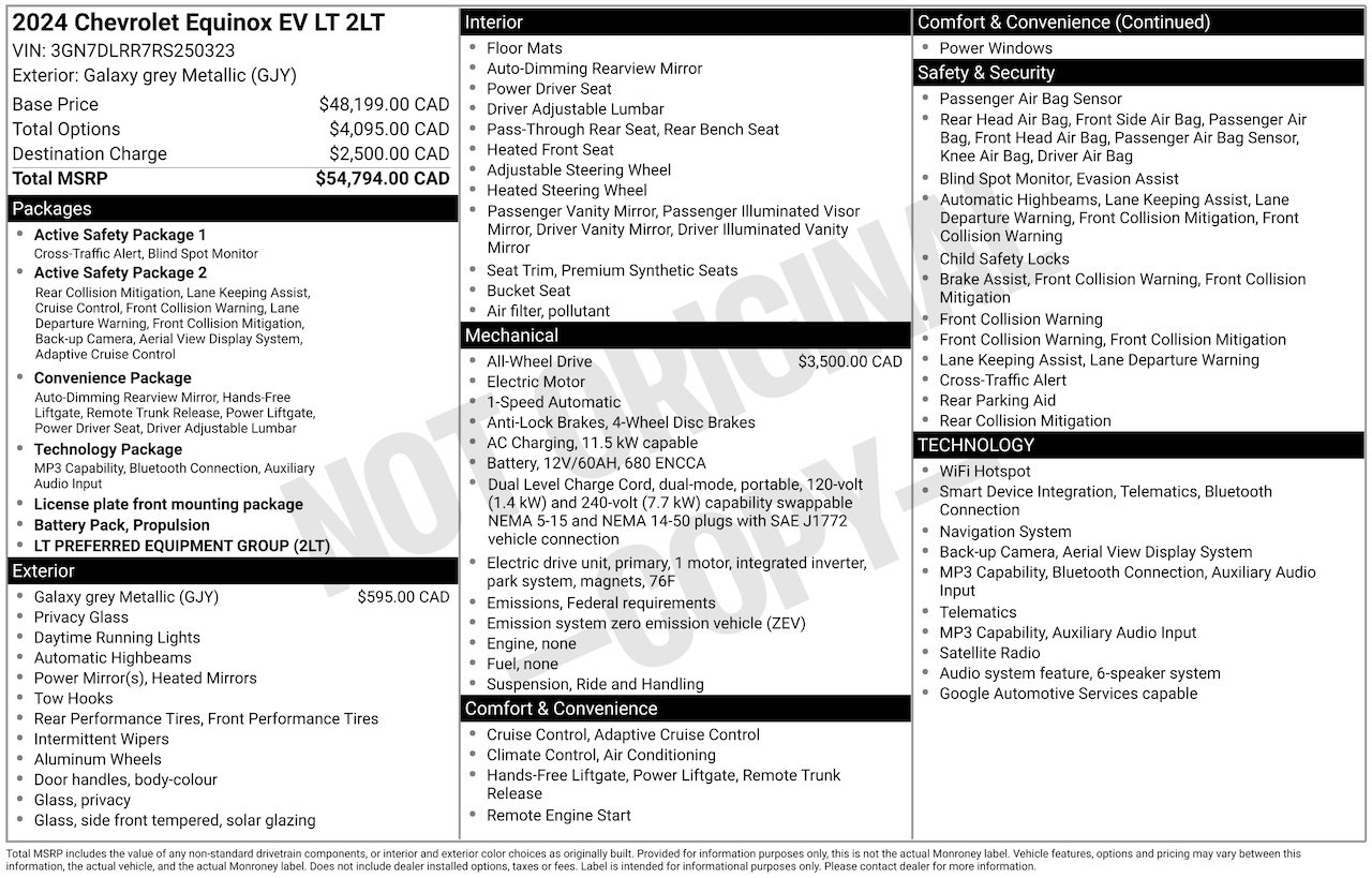Chevrolet Equinox EV 2LT AWD 2024 Gris Laval - photo #1