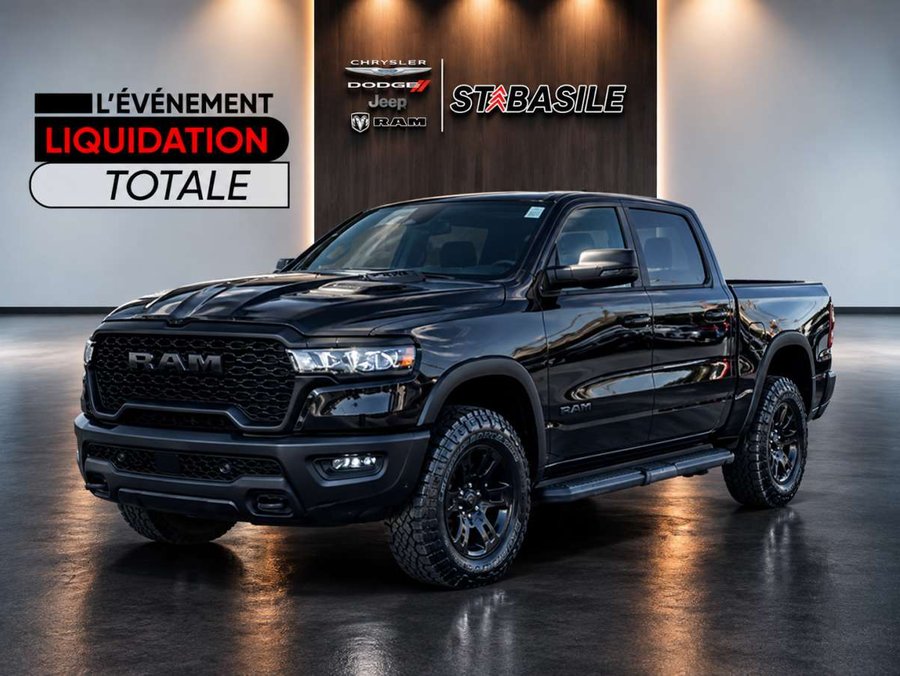 Ram 1500 Rebel cabine d'équipe 4x4 caisse de 5 pi 7 po 2026 Bleu