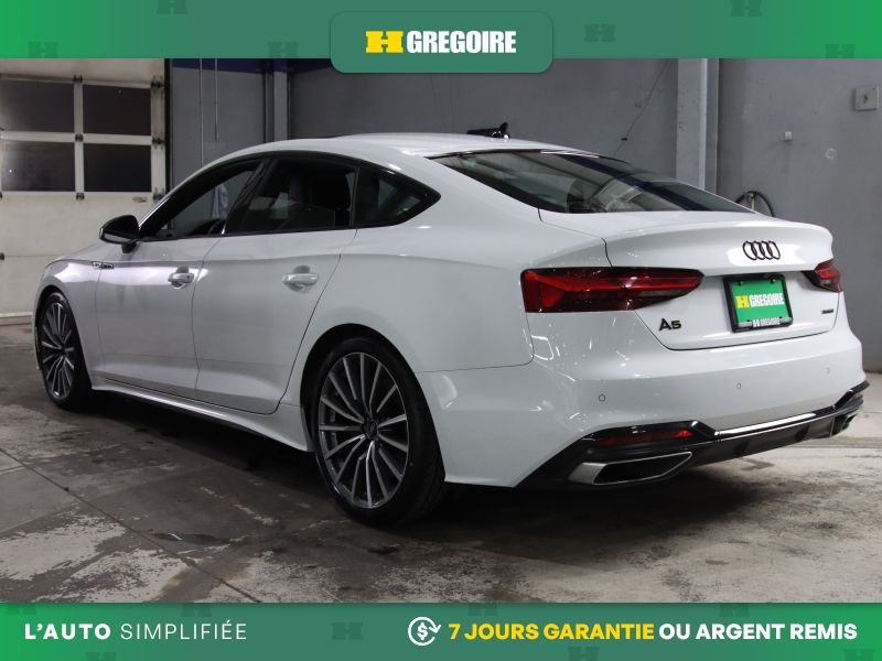 2022 Audi A5 Progressiv AWD AUTO A/C MAGS CUIR TOIT NAV CAM REC White