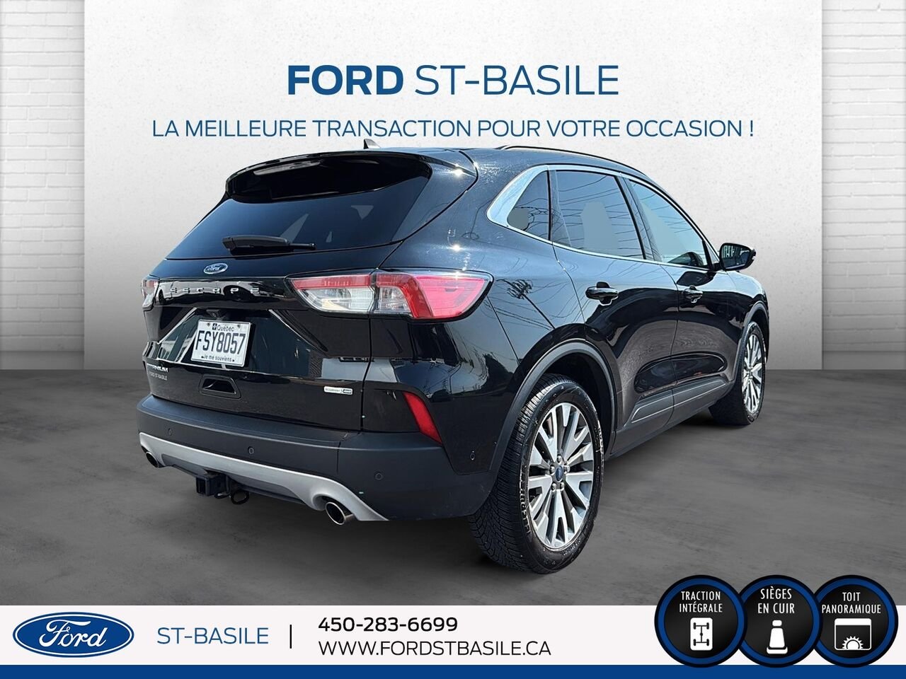 Ford Escape 2020 Noir Saint-Basile-le-Grand - photo #7