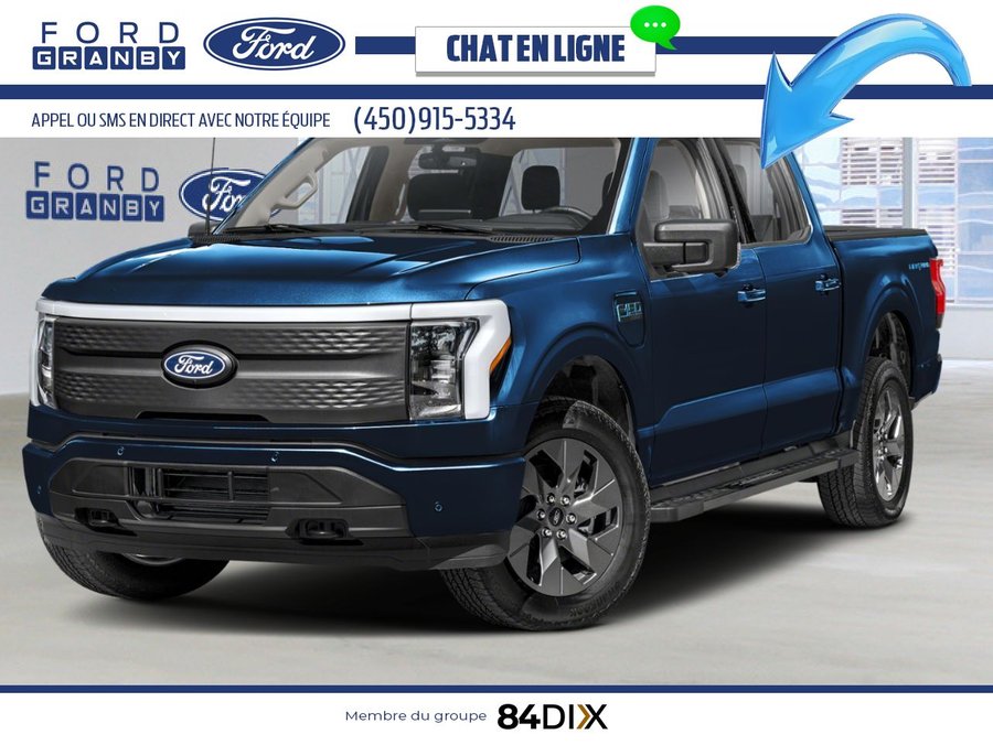 Ford F-150 Lightning Flash cabine SuperCrew 4RM caisse de 5,5 pi 2025 Bleu antimatière métallisé