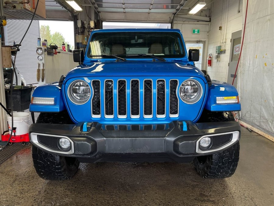 Jeep Wrangler 4xe SAHARA 4X4 *NAV* CUIR SIÈGES /VOLANT CHAUF CARPLAY 2022 Bleu