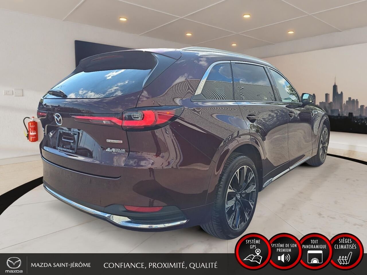 Mazda CX-90 hybride léger 2025 Rouge Saint-Jérôme - photo #5