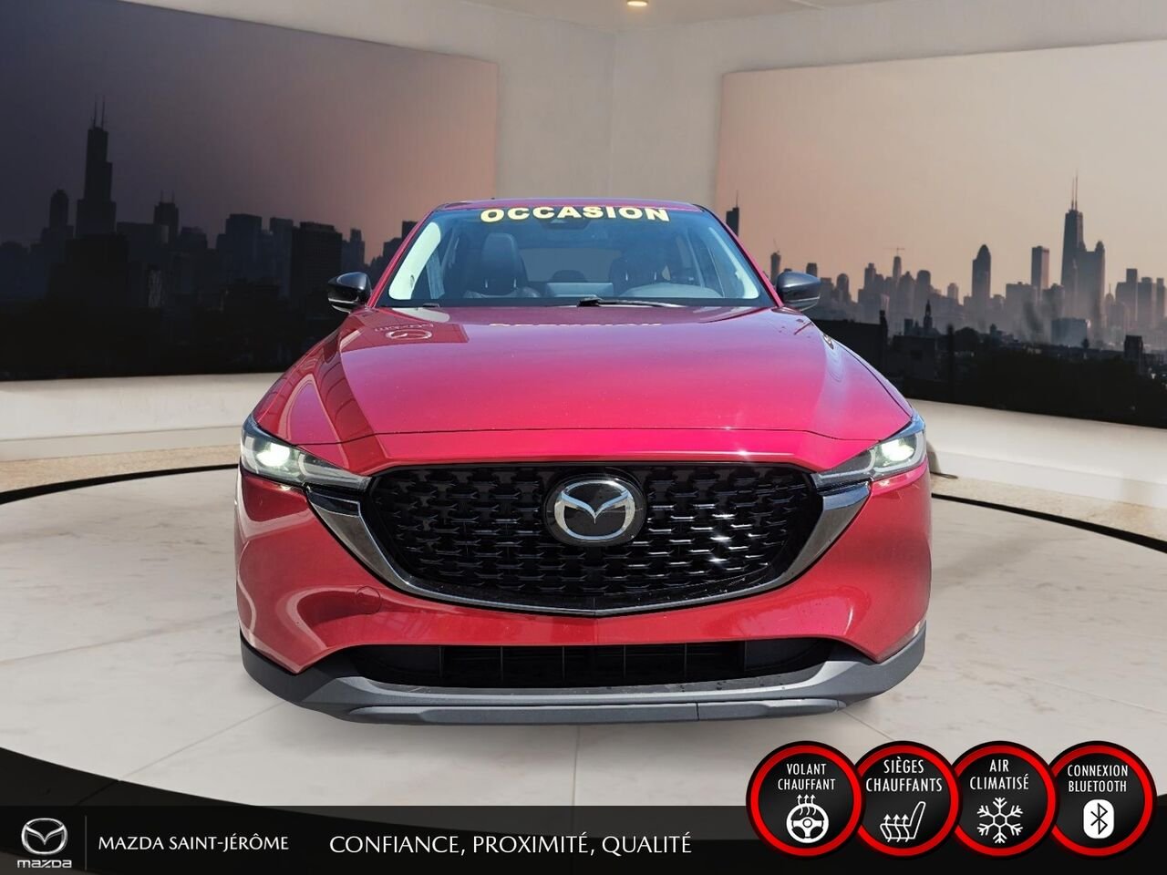 Mazda CX-5 Édition Kuro | TOIT OUVRANT | AWD | CUIR | 2023 Rouge Saint-Jérôme - photo #2