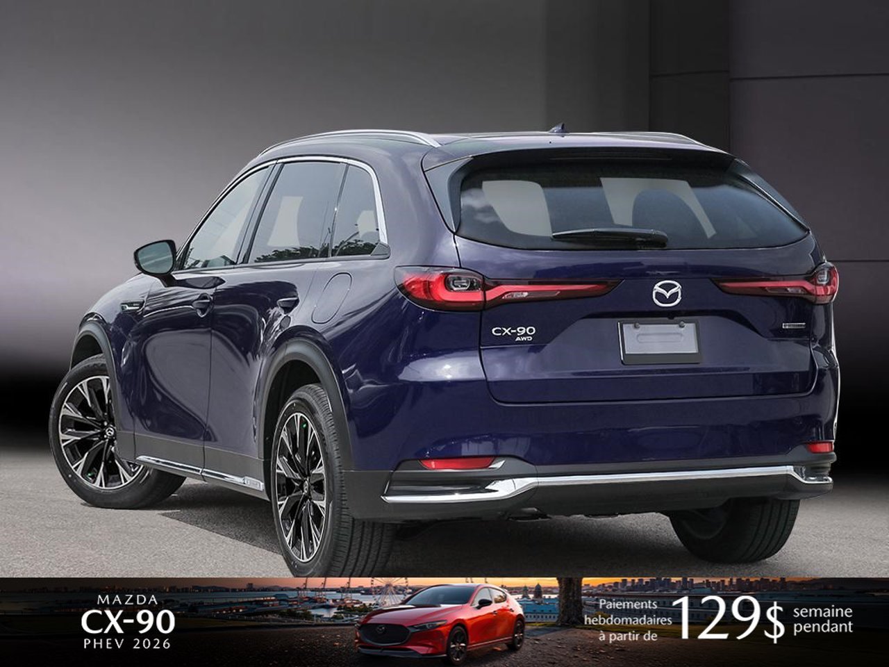 2026 Mazda CX-90 PHEV JM3KKDHAXT1399772 Deep Crystal Blue Mica Mirabel - photo #3